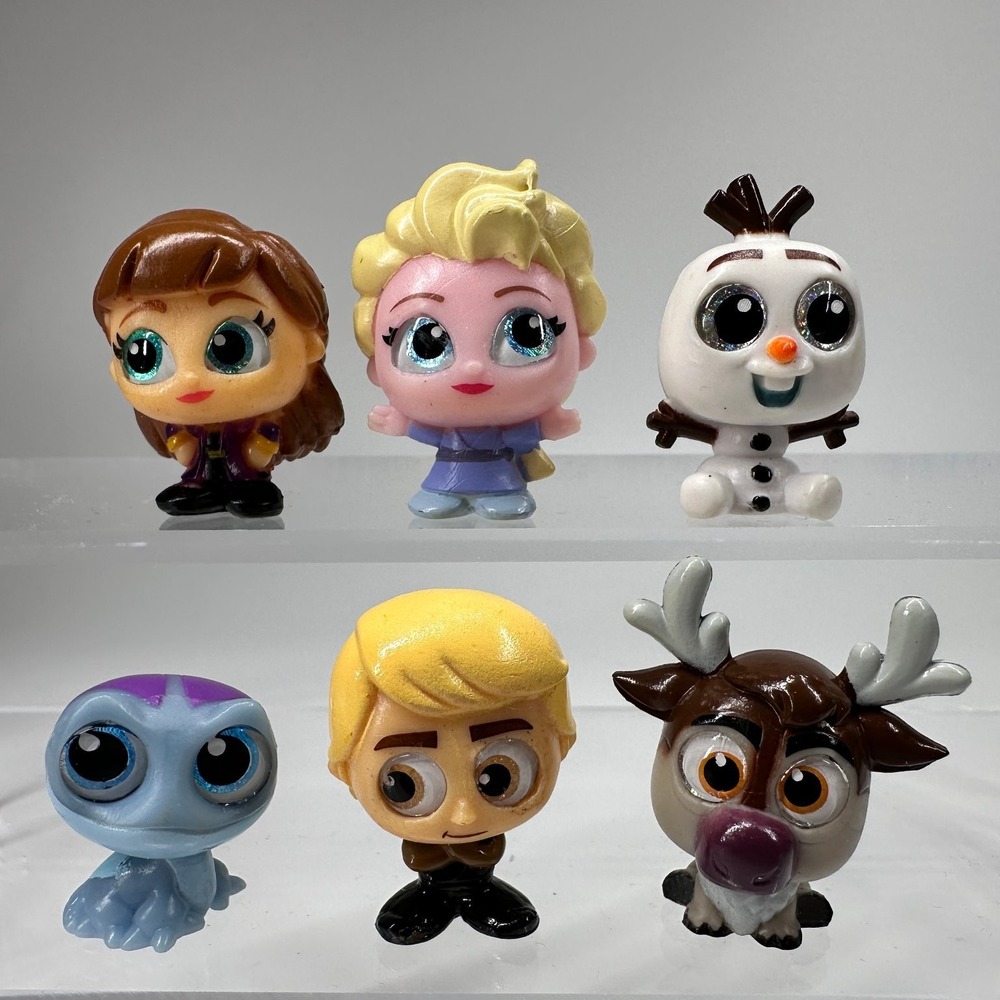Disney Doorables FROZEN Elsa Anna‎ Olaf Kristoff Sven COMPLETE SERIES 4 SET OF 6